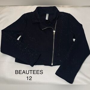 Girl’s Black Cropped Jacket